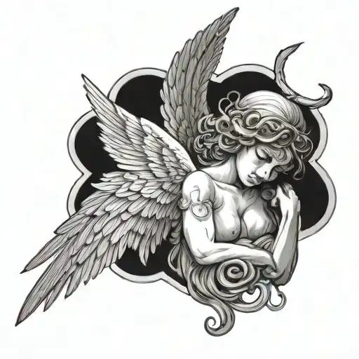 Angel Wearing Blind Folded