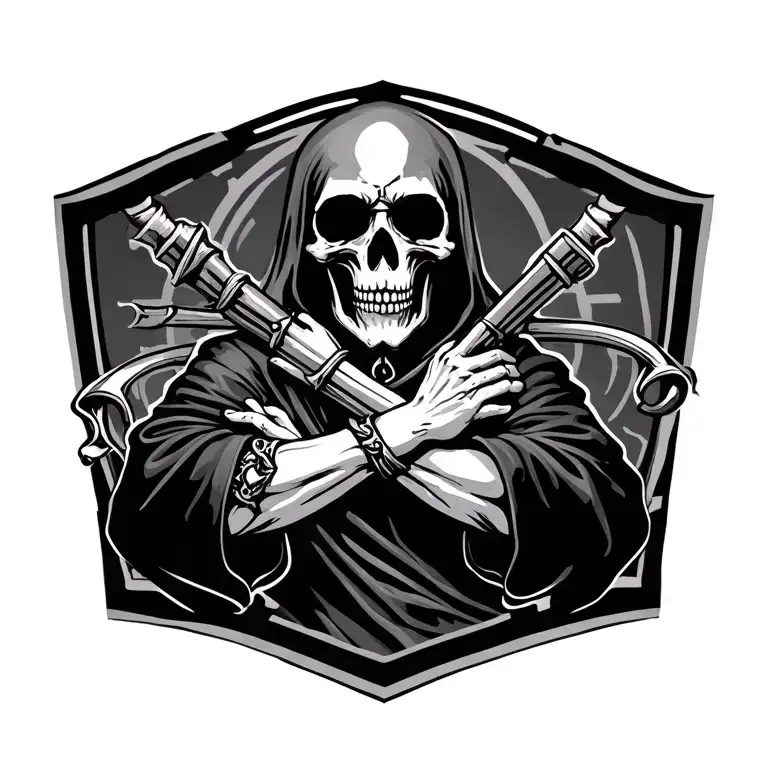 Spanish Grim Reaper Arms Crossed