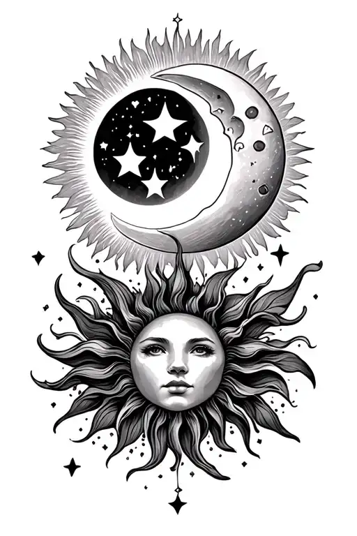 In Loving Memory Sun Moon Stars Shining