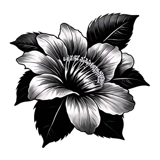 Polynesian Arm Tattoo Hibiscus Flower Passionflower