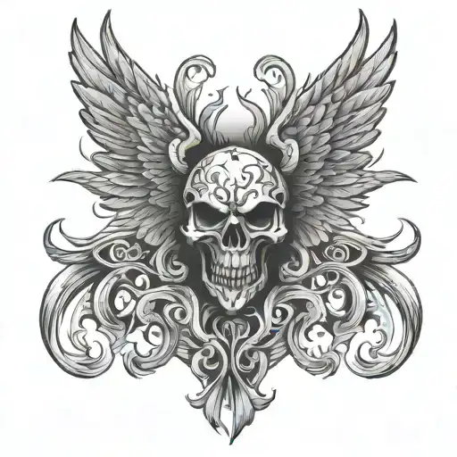 666 With Wings On Both Side