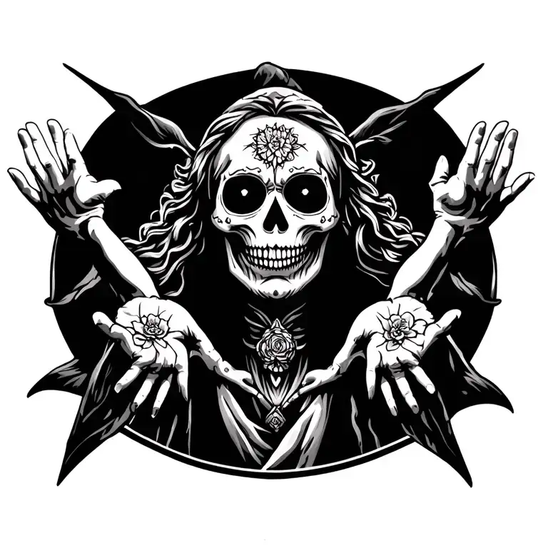 Santa Muerte Arms Outstretched