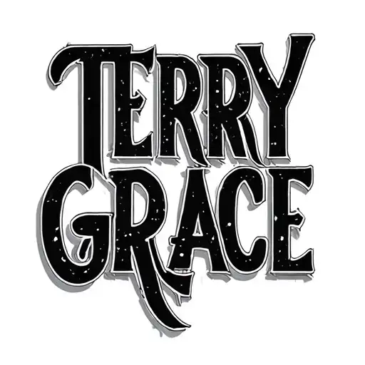 The Names Terry And Grace Written Vertically