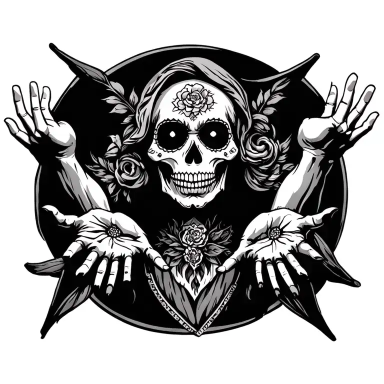 Santa Muerte Arms Outstretched