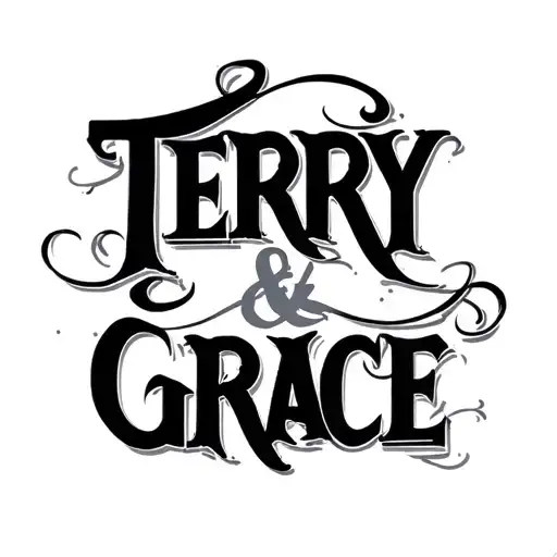The Names Terry And Grace Written Vertically