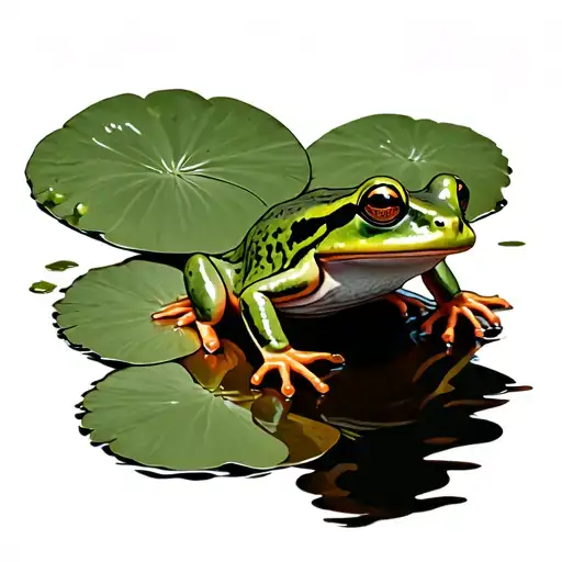 Frog On Lily Pad