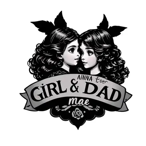 Oldschool Traditional That Is A Tribute For My Two Daughters Anna And Mae Banner That Says Girl Dad
