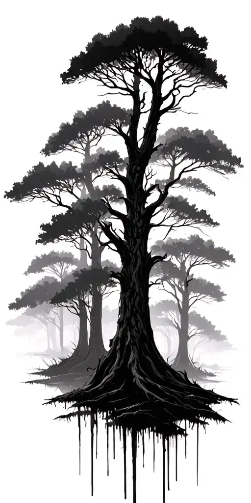 Forest Trees Background Looking