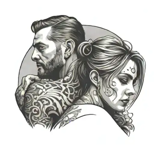 Man Holding A Woman By Her Waist