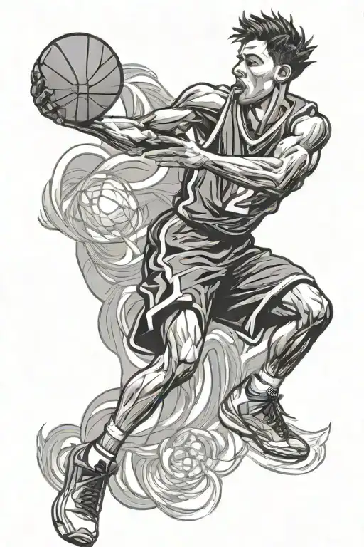 Basketball Player Dribbling