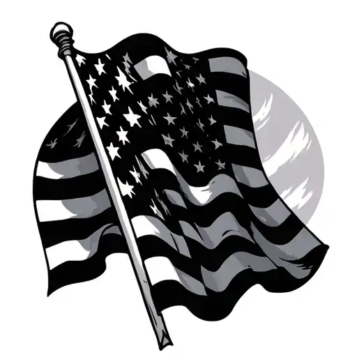 American Flag Waving