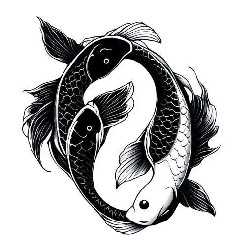 Koi Fish Yin Yang