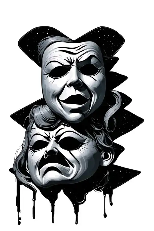 Theatrical Masks Joy Sadness Anger Indifference