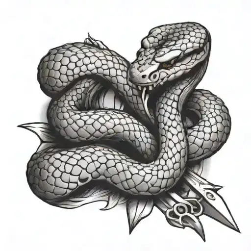Snake Wrapped Around Sword