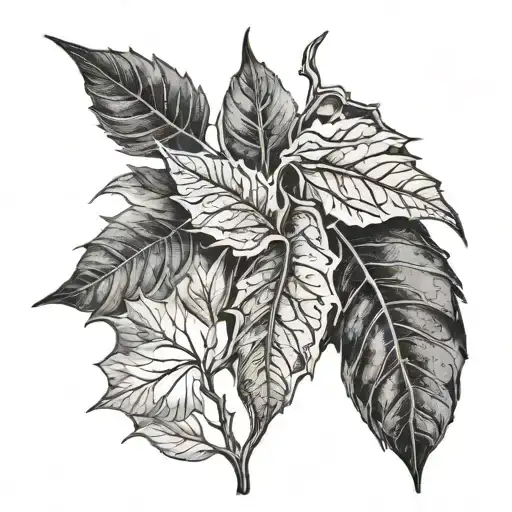 Wood Writing Frame With Leaves Growing