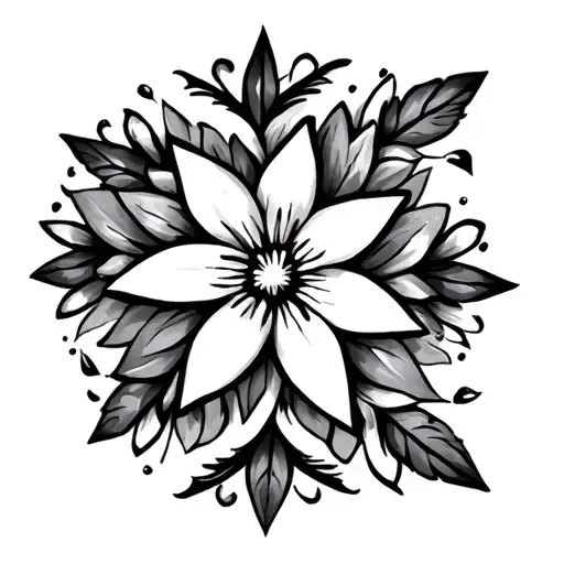 Tribal Stars And Flowers