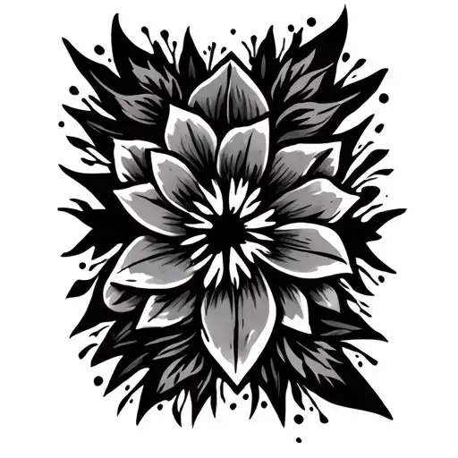 Tribal Stars And Flowers Calf Sleeve