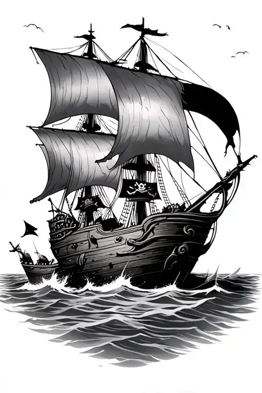Pirates Attacking An Island
