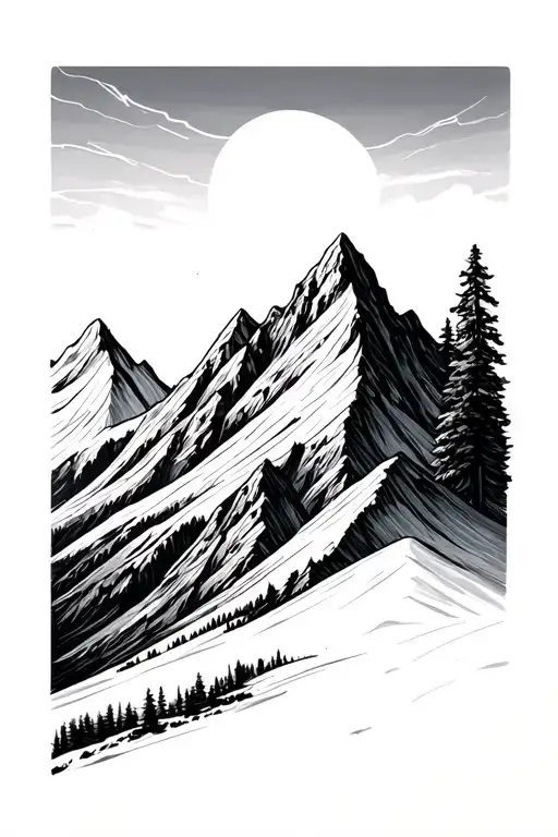 Mountain Made From One Line