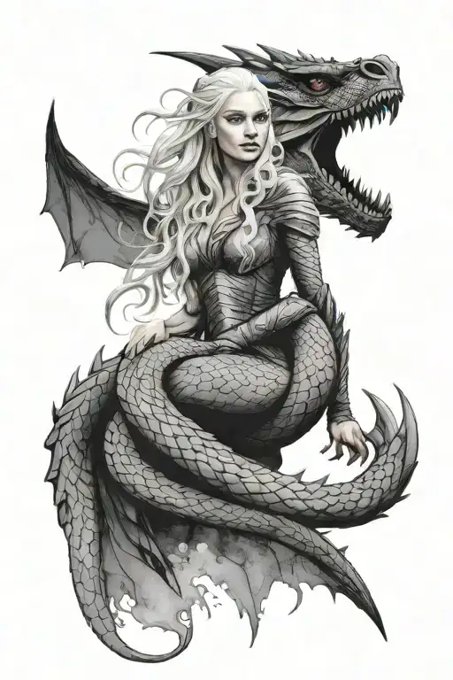 Dark Daenerys Targaryen And Drogon