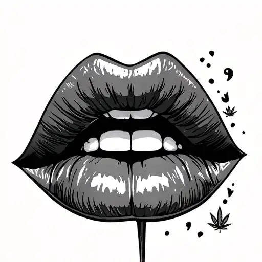 Marijuana With Sexys Lips