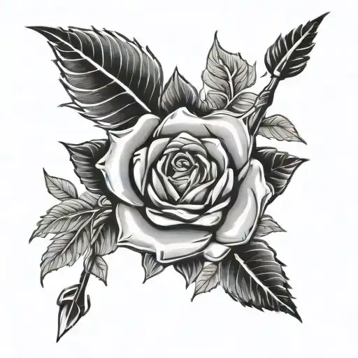 Rose And Arrow Design