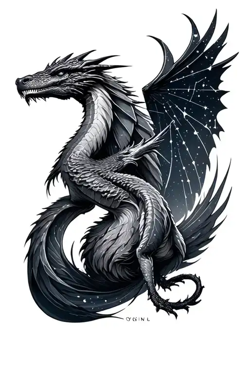 Dacian Draco Constellation And Cygnus