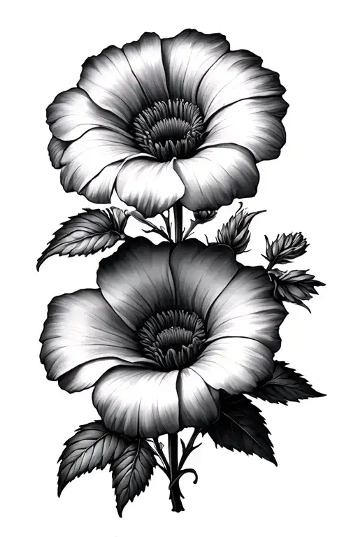 Aster And Morning Glory