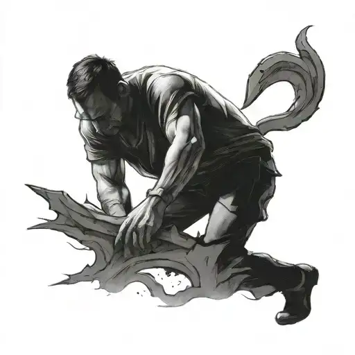 Shadow Of A Man Digging