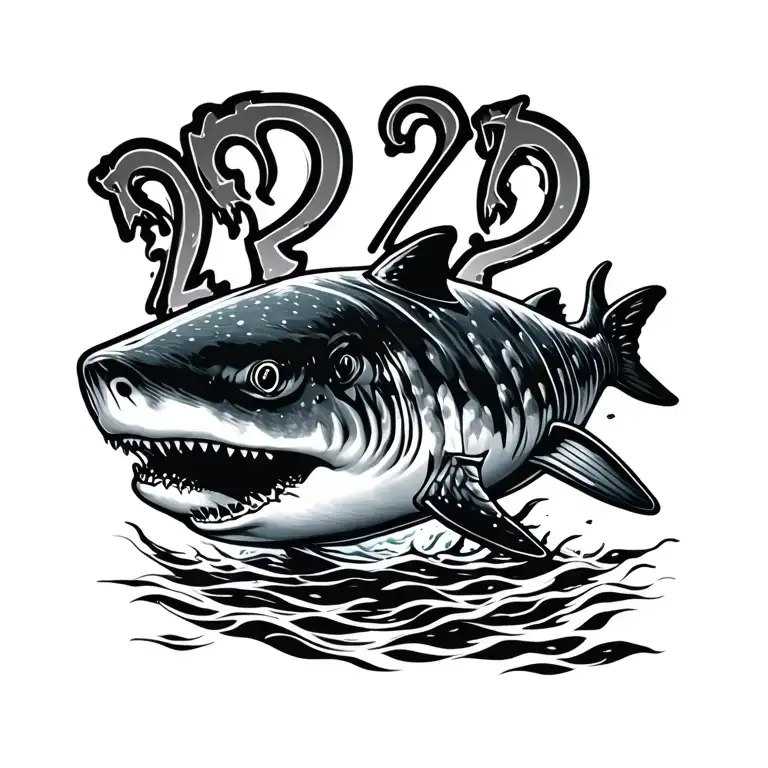 Whale Shark With 222 Angel Number
