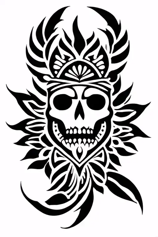 Polynesian Tribal Tattoo Mixed With Mexican