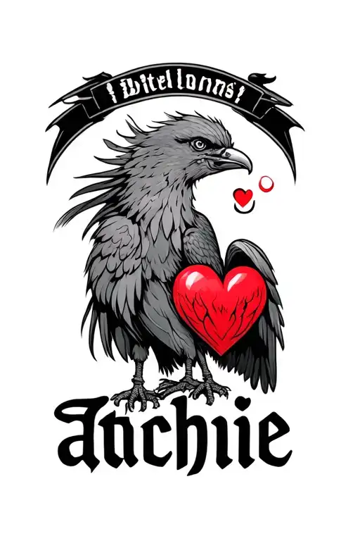 Word Archie With Heart And Pheonix