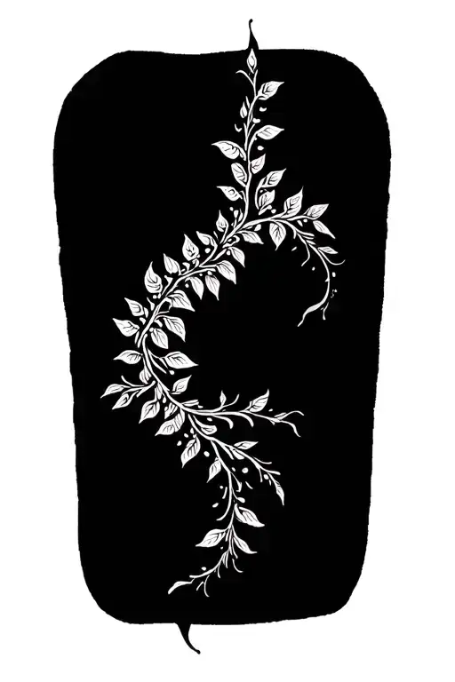 Ayahuasca Vines Intertwining Henna Tattoo Design
