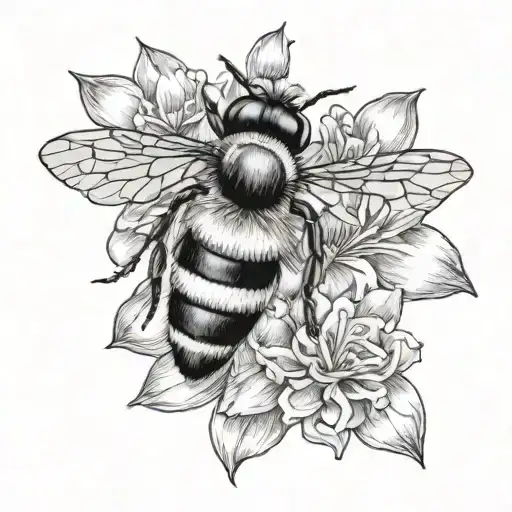 Ru Bee With A Yellow Flower