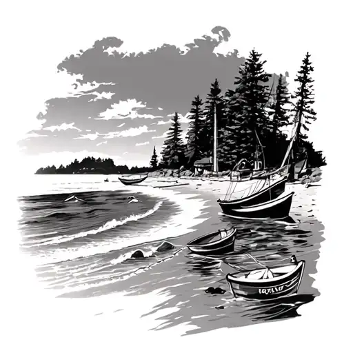 Good Harbor Beach Scene