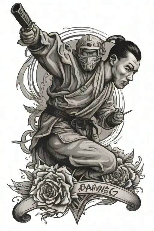 Martial Arts Inspired Tattoo And God And Paramedic