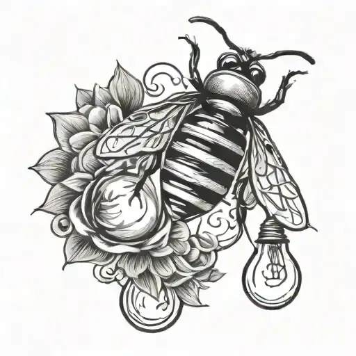 Lightbulb And Bee