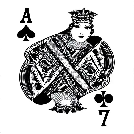 Queen Of Spades Card