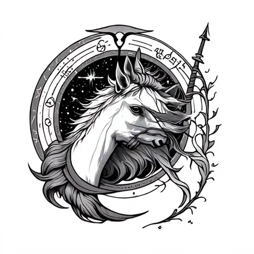 Arm Wrap Tattoo About Life Cycle And In The Middle Sagittarius Zodiac Simple Design