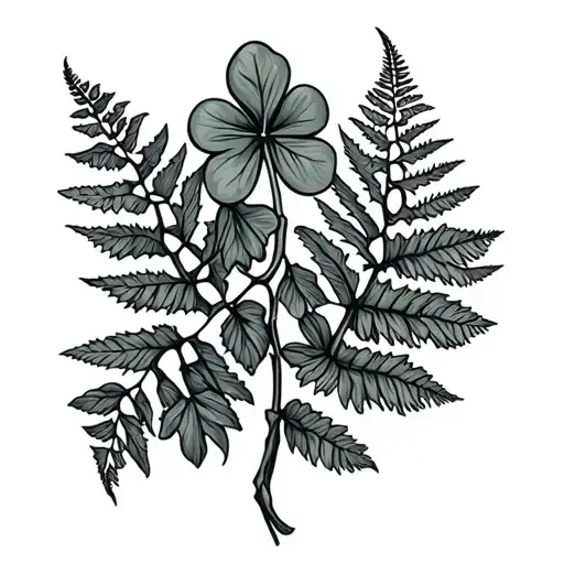 Shamrock Intertwined Fern Leaf