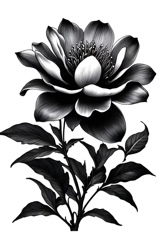 Evil Anxiety Magnolia Flower Black Background