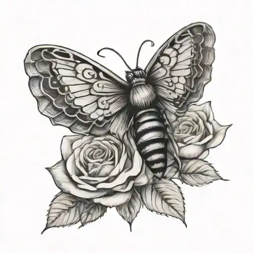 Moth Born From A Rose