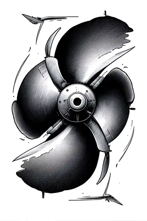 Two Bladed Propeller From An Airplane