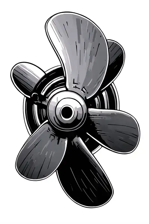Airplane Propeller With Two Blades