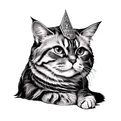 Persian Cat As A Pharoah