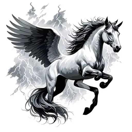 Pegasus With Thunderstorm