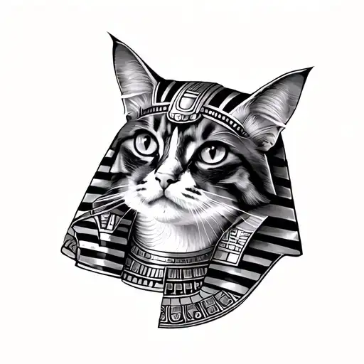 Persian Cat As A Pharoah Tutankhamen