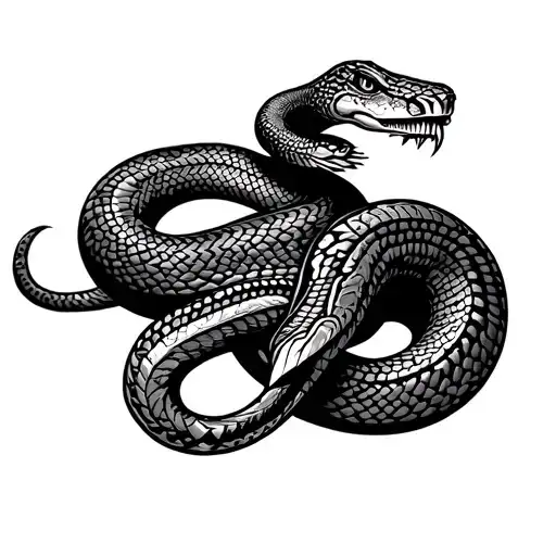 Aztec Snake Tattoo Design