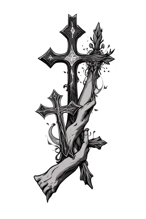 Three Crosses On Fore Arm