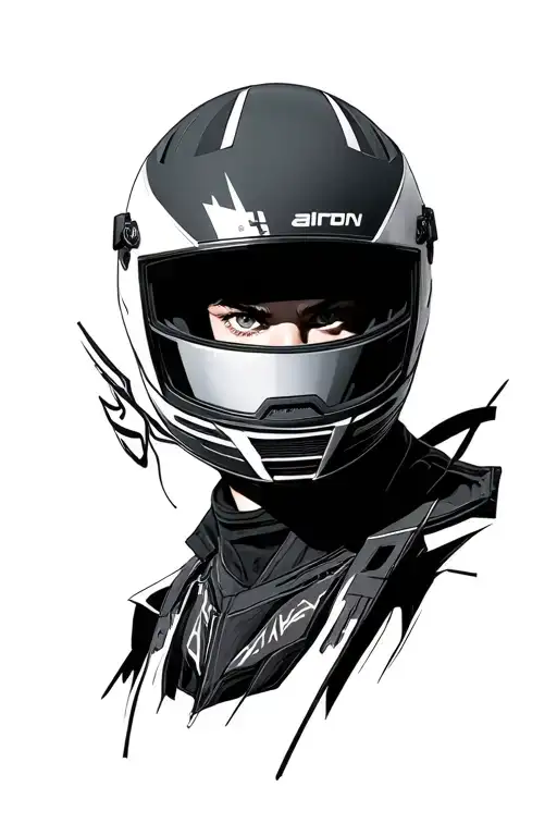 Airton Senna With Helmet Eyes Appearing